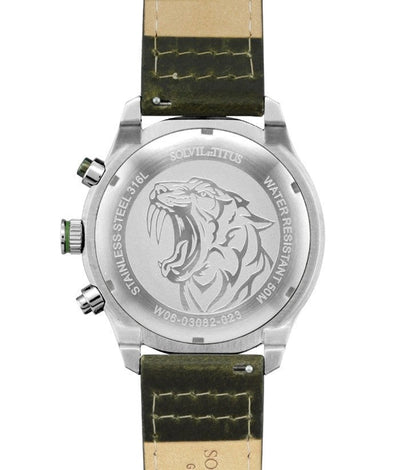 Solvil et Titus (โซวิล เอ ติตัส) นาฬิกาผู้ชาย Saber โครโนกราฟ ระบบควอตซ์ สายหนัง (W06-03082-023)