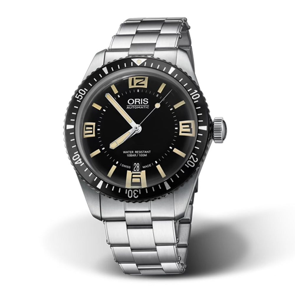 ORIS (โอริส) นาฬิกาข้อมือ รุ่น Divers Sixty-Five ระบบออโตเมติก สายสเตนเลสสตีล ขนาดตัวเรือน 40 มม.