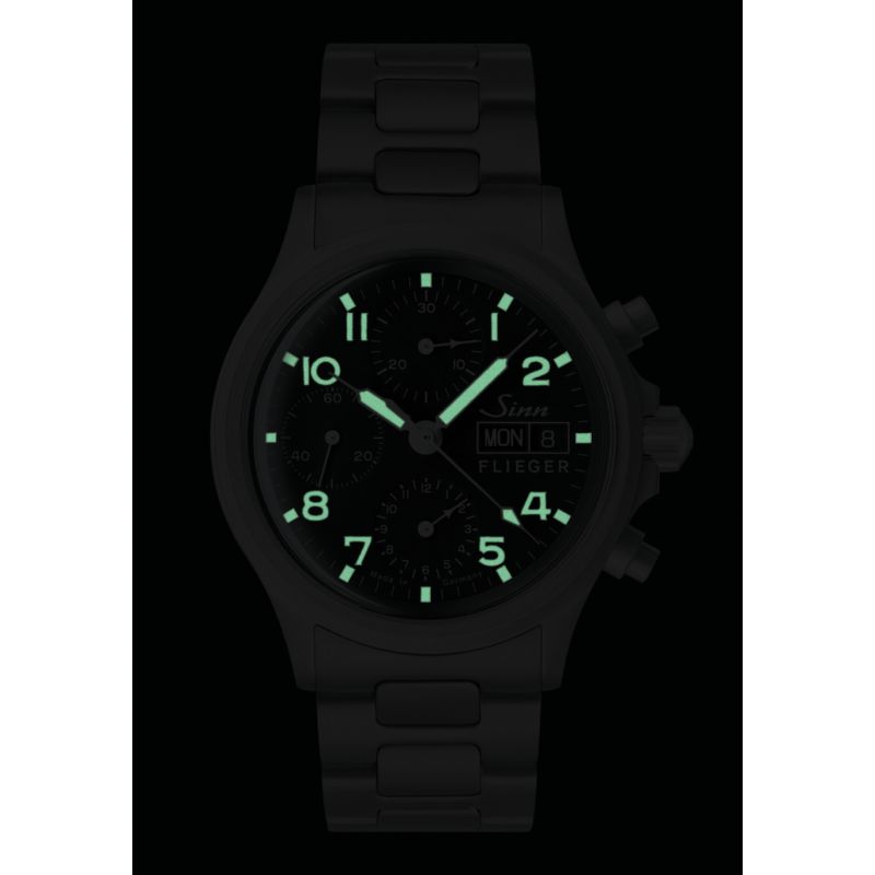 Sinn (ซินน์) นาฬิกาโครโนกราฟ รุ่น 356 PILOT สายสเตนเลส ขนาดตัวเรือน 38.5 มม. (356.020)