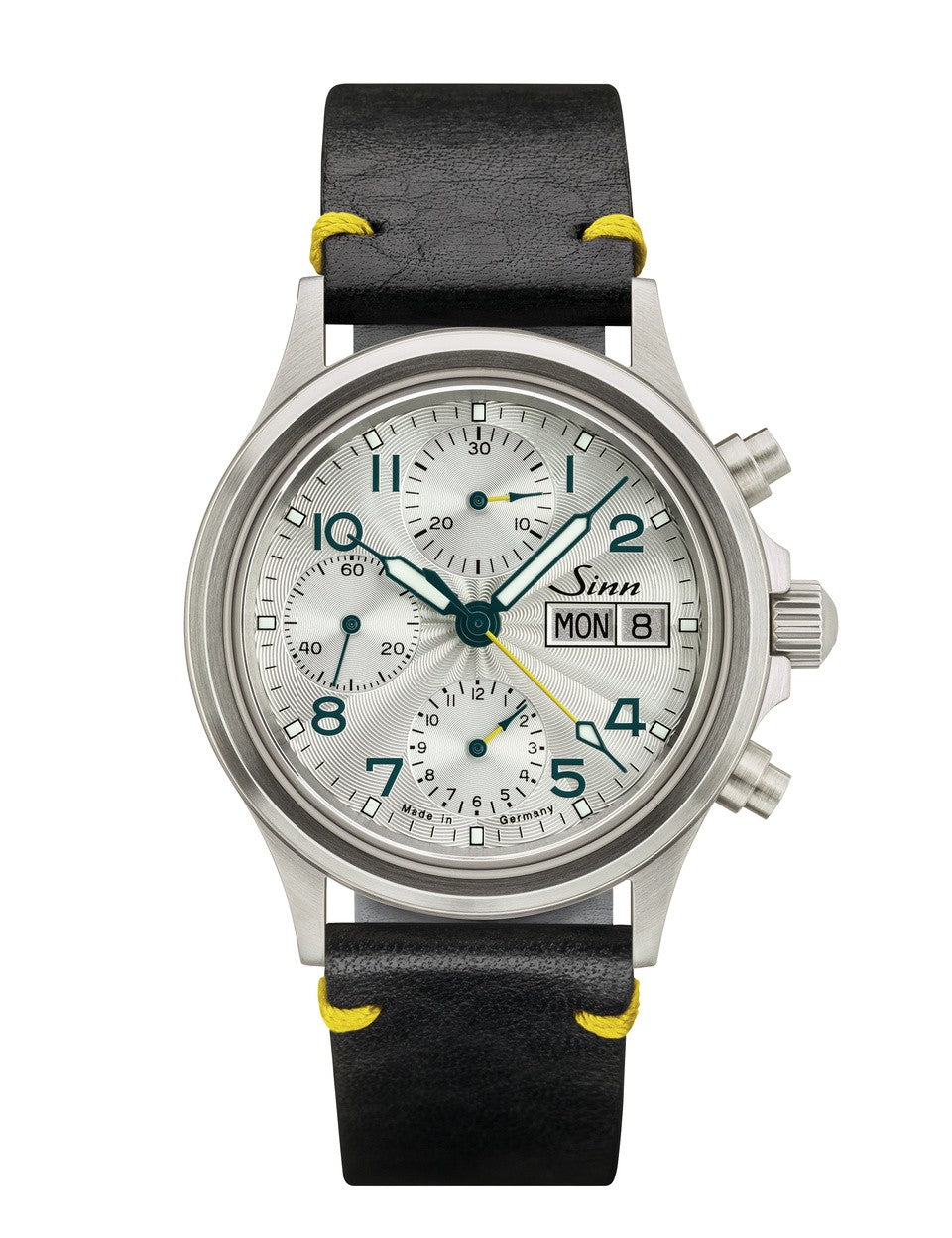 [Pre-Order] Sinn (ซินน์) นาฬิกาโครโนกราฟ 356 Sa PILOT III Commerzbank สายสแตนเลสสตีลและหนัง ขนาดตัวเรือน 38.5 มม. (356 Sa FLIEGER III Commerzbank)