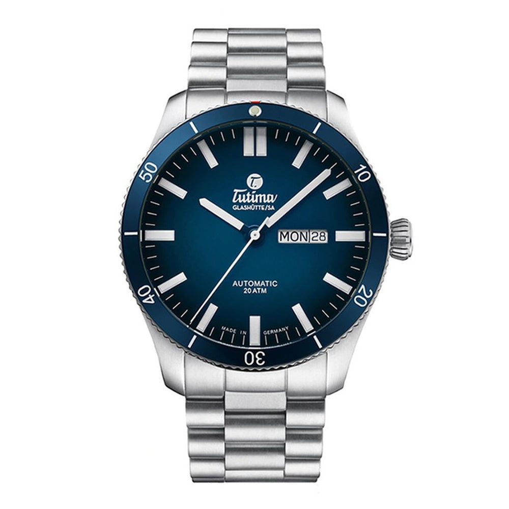 Tutima (ทูทิมา) นาฬิกาข้อมือ Grand Flieger Airport ระบบออโตเมติก สายสเตนเลสสตีล ขนาดตัวเรือน 41 มม. (6107-02)