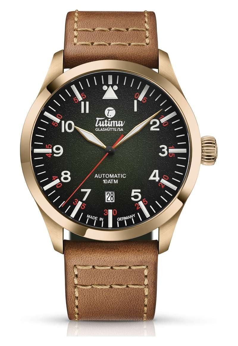 [Pre-Order] Tutima (ทูทิมา) นาฬิกาข้อมือ Flieger Bronze Titanium Limited Edition ระบบออโตเมติก สายหนัง ขนาดตัวเรือน 41.5 มม. (6115-03)