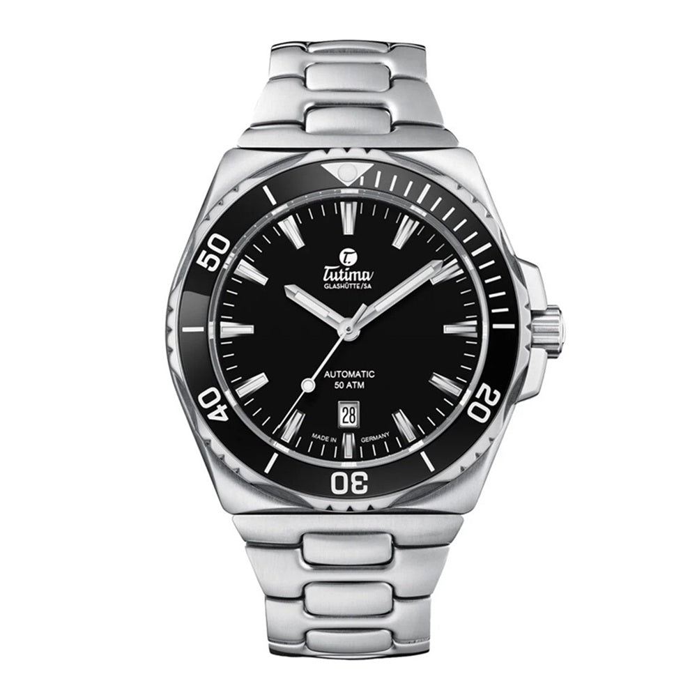 Tutima (ทูทิมา) นาฬิกาข้อมือ M2 Seven Seas S โครโนกราฟ ระบบออโตเมติก สายสเตนเลสสตีล ขนาดตัวเรือน 44 มม. (6155-02)