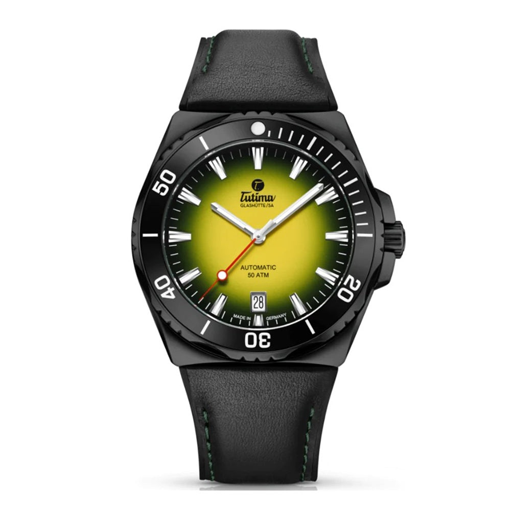 Tutima (ทูทิมา) นาฬิกาข้อมือ M2 Seven Seas S ระบบออโตเมติก สายหนัง ขนาดตัวเรือน 40 มม. (6156-11)