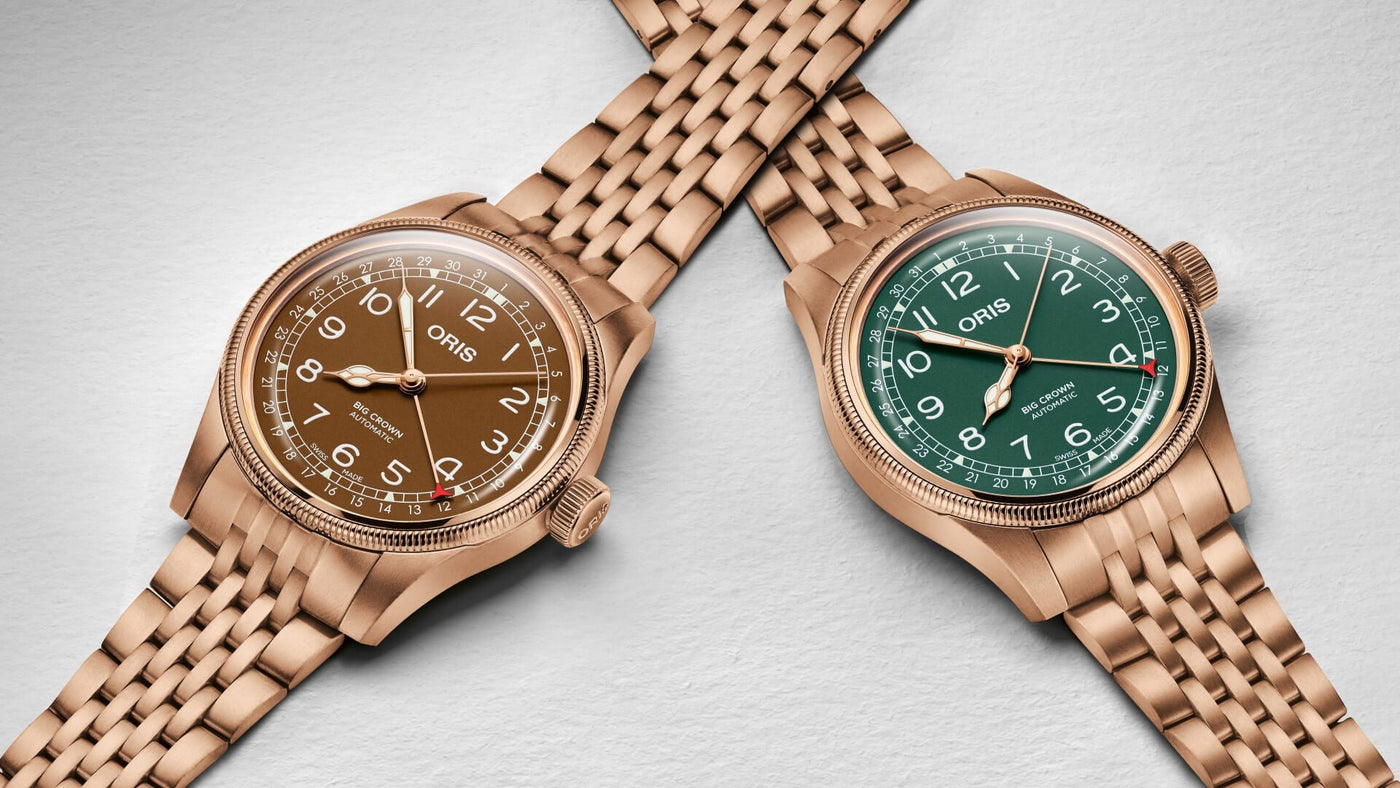 ORIS (โอริส) นาฬิกาข้อมือ รุ่น BIG CROWN BRONZE POINTER DATE ระบบ