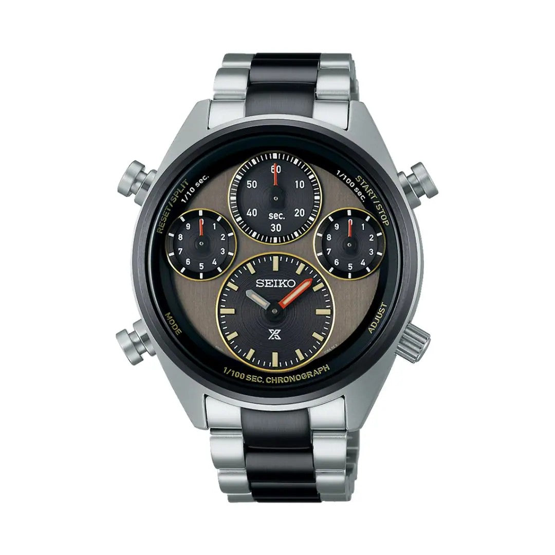 Seiko (ไซโก) นาฬิกาข้อมือ Prospex Speedtimer 1/100 sec. Solar Chronograph SFJ005P ระบบโซลาร์ โครโนกราฟ ขนาดตัวเรือน 42 มม.