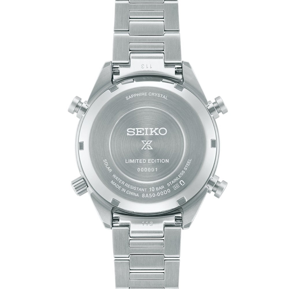 Seiko (ไซโก) นาฬิกาข้อมือ Prospex Speedtimer 1/100 SEC. Solar Chronograph รุ่น SFJ009P ระบบโซลาร์ โครโนกราฟ ขนาดตัวเรือน 42 มม.