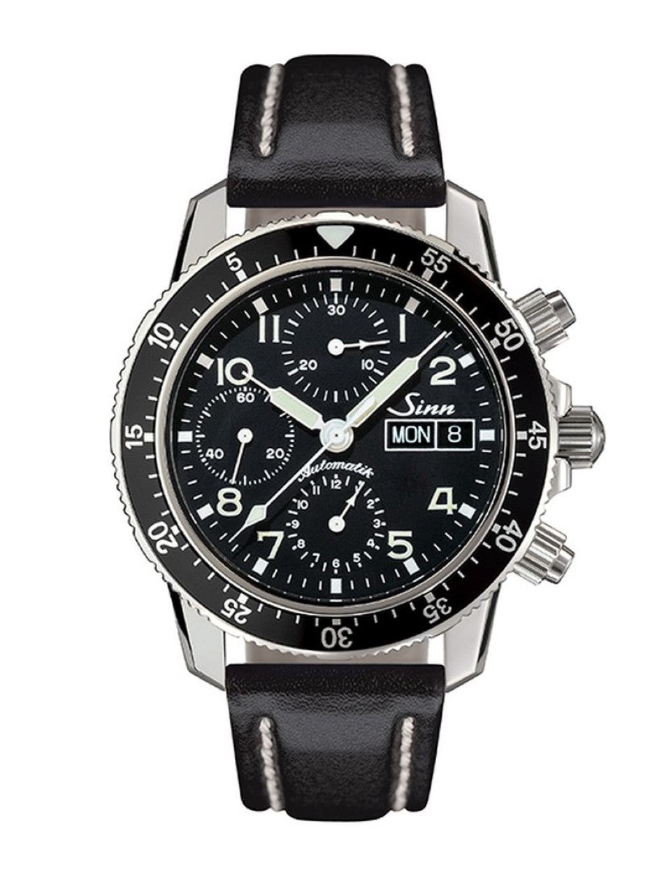 Sinn (ซินน์) นาฬิกา Pilot โครโนกราฟ รุ่น 103 St Sa สายหนังสีดำ ขนาดตัวเรือน 41 มม. (103 St Sa)