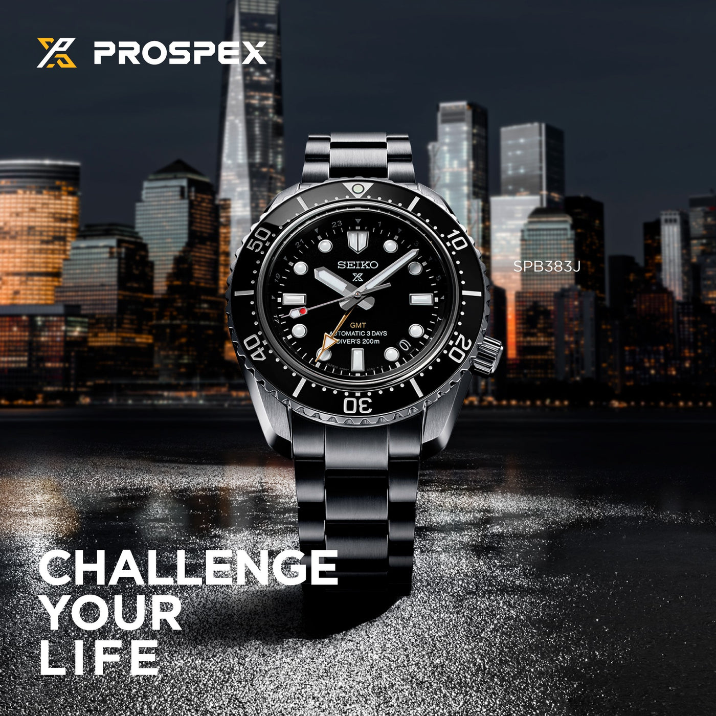 [Pre-Order] Seiko (ไซโก) นาฬิกาข้อมือ Prospex 1968 Heritage Diver’s GMT SPB383J ระบบอัตโนมัติ ขนาดตัวเรือน 42 มม.