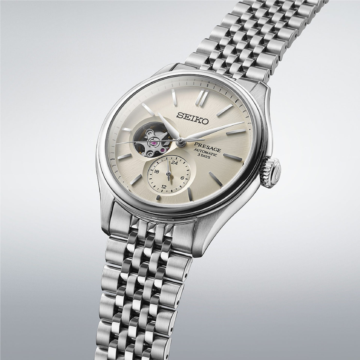 Seiko (ไซโก) นาฬิกาข้อมือ Presage Classic Series Semi Skeleton รุ่น SPB469J ระบบอัตโนมัติ ขนาดตัวเรือน 40.20 มม.