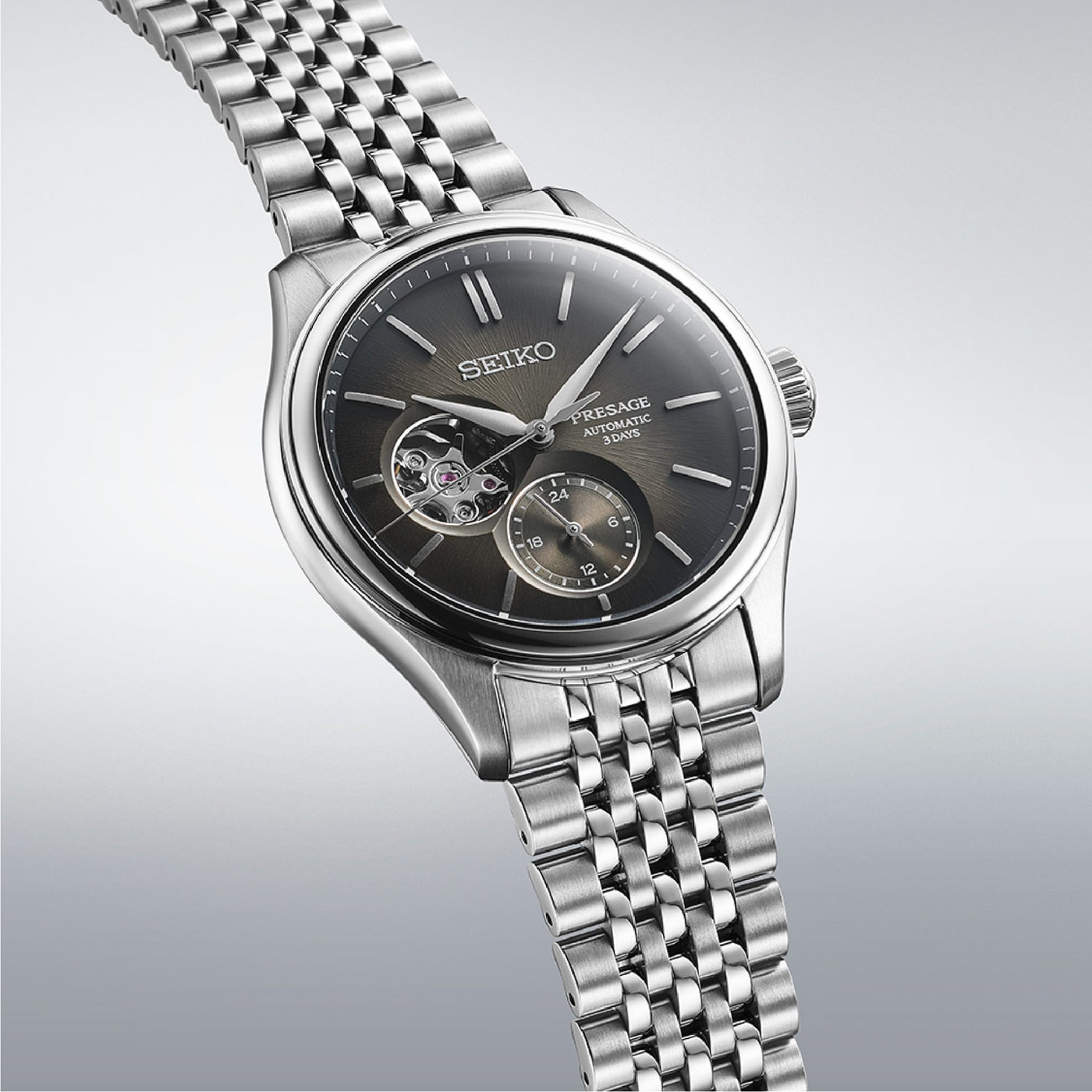 Seiko (ไซโก) นาฬิกาข้อมือ Presage Classic Series Semi Skeleton รุ่น SPB471J ระบบอัตโนมัติ ขนาดตัวเรือน 40.20 มม.