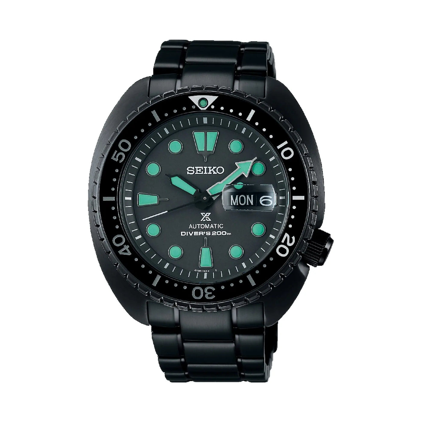 Seiko (ไซโก) นาฬิกาข้อมือ Prospex The Black Series Night Vision SRPK43K ระบบอัตโนมัติ ขนาดตัวเรือน 45 มม.