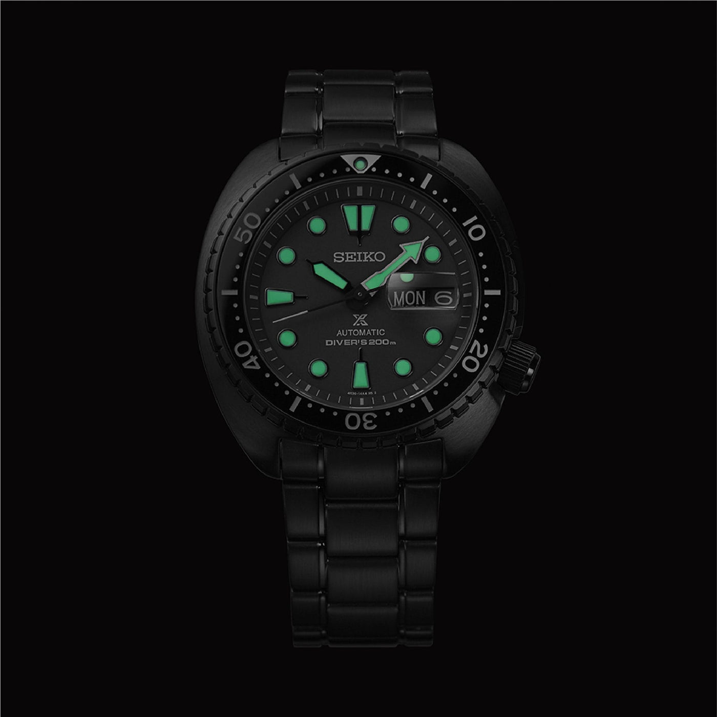 Seiko (ไซโก) นาฬิกาข้อมือ Prospex The Black Series Night Vision SRPK43K ระบบอัตโนมัติ ขนาดตัวเรือน 45 มม.