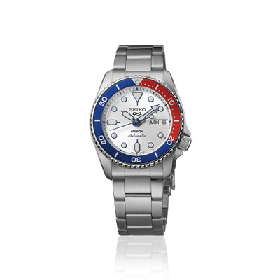 Seiko (ไซโก) 5 Sports Pepsi Limited Edition รุ่น SRPL99K ระบบอัตโนมัติ ขนาดตัวเรือน 38 มม.