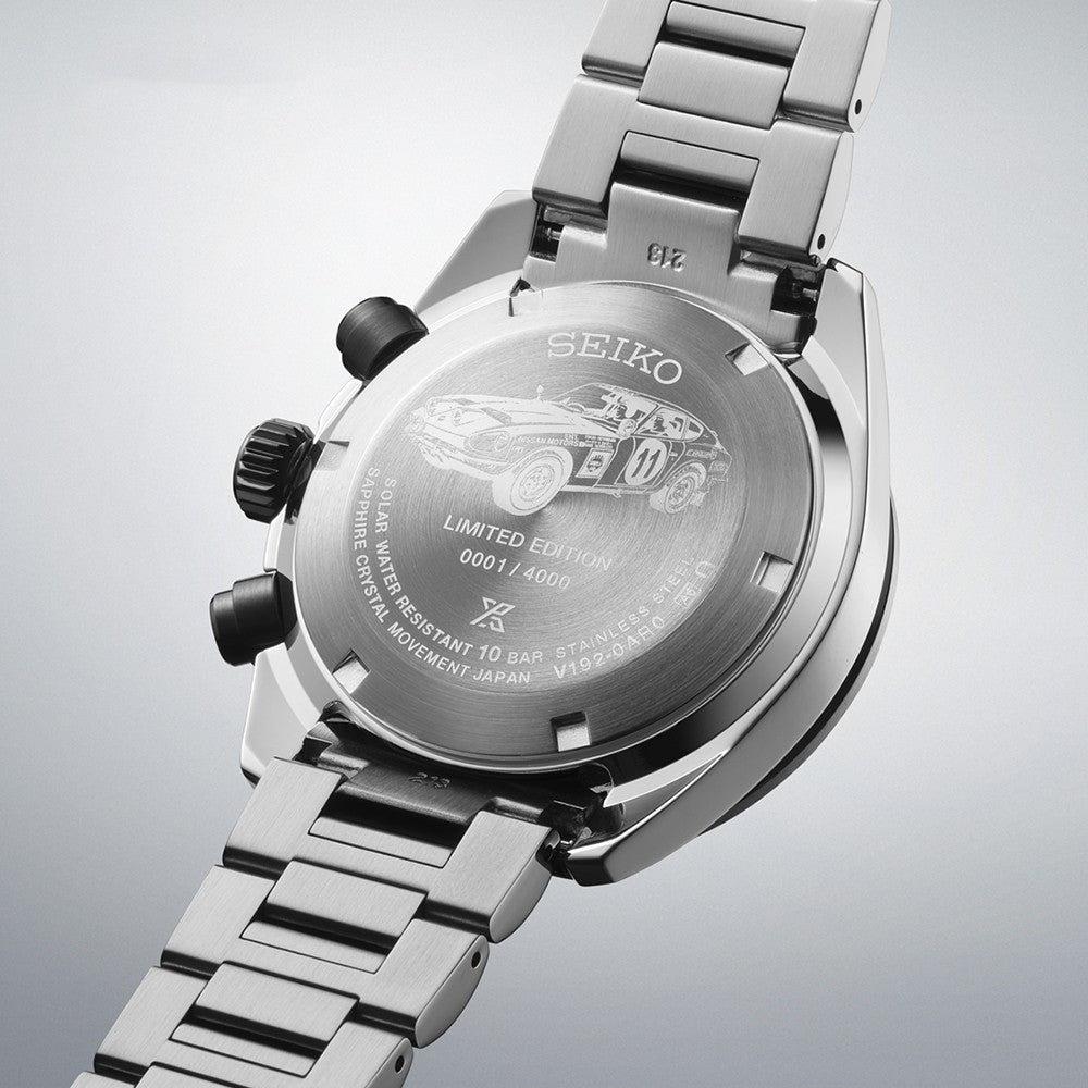 [แถมกระเป๋า] Seiko (ไซโก) นาฬิกาข้อมือ Prospex Speedtimer Solar Chronograph Datsun 240Z Limited Edition รุ่น SSC957P ขนาดตัวเรือน 41.4 มม.