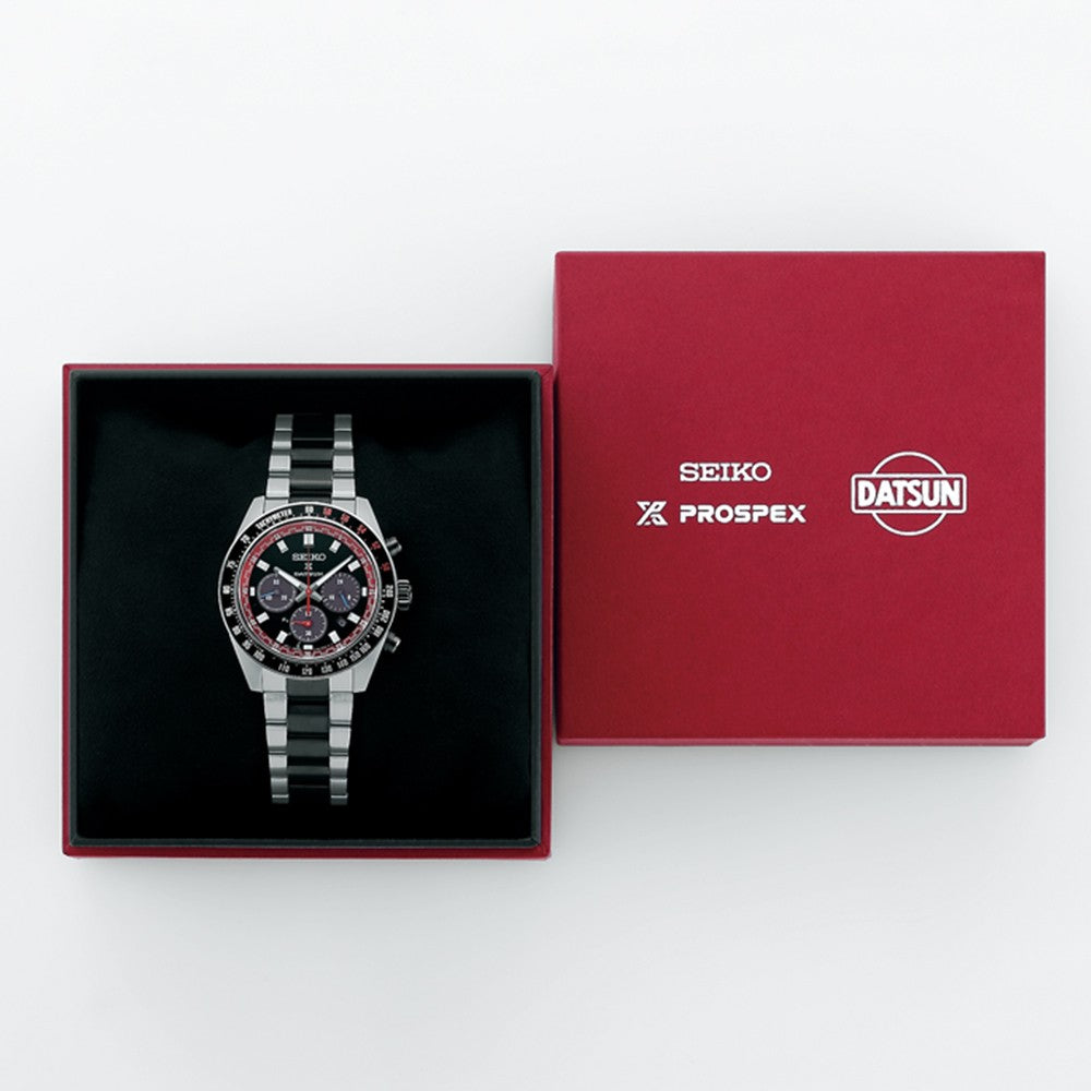 [แถมกระเป๋า] Seiko (ไซโก) นาฬิกาข้อมือ Prospex Speedtimer Solar Chronograph Datsun 240Z Limited Edition รุ่น SSC957P ขนาดตัวเรือน 41.4 มม.