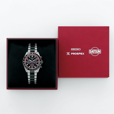 [แถมกระเป๋า] Seiko (ไซโก) นาฬิกาข้อมือ Prospex Speedtimer Solar Chronograph Datsun 240Z Limited Edition รุ่น SSC957P ขนาดตัวเรือน 41.4 มม.