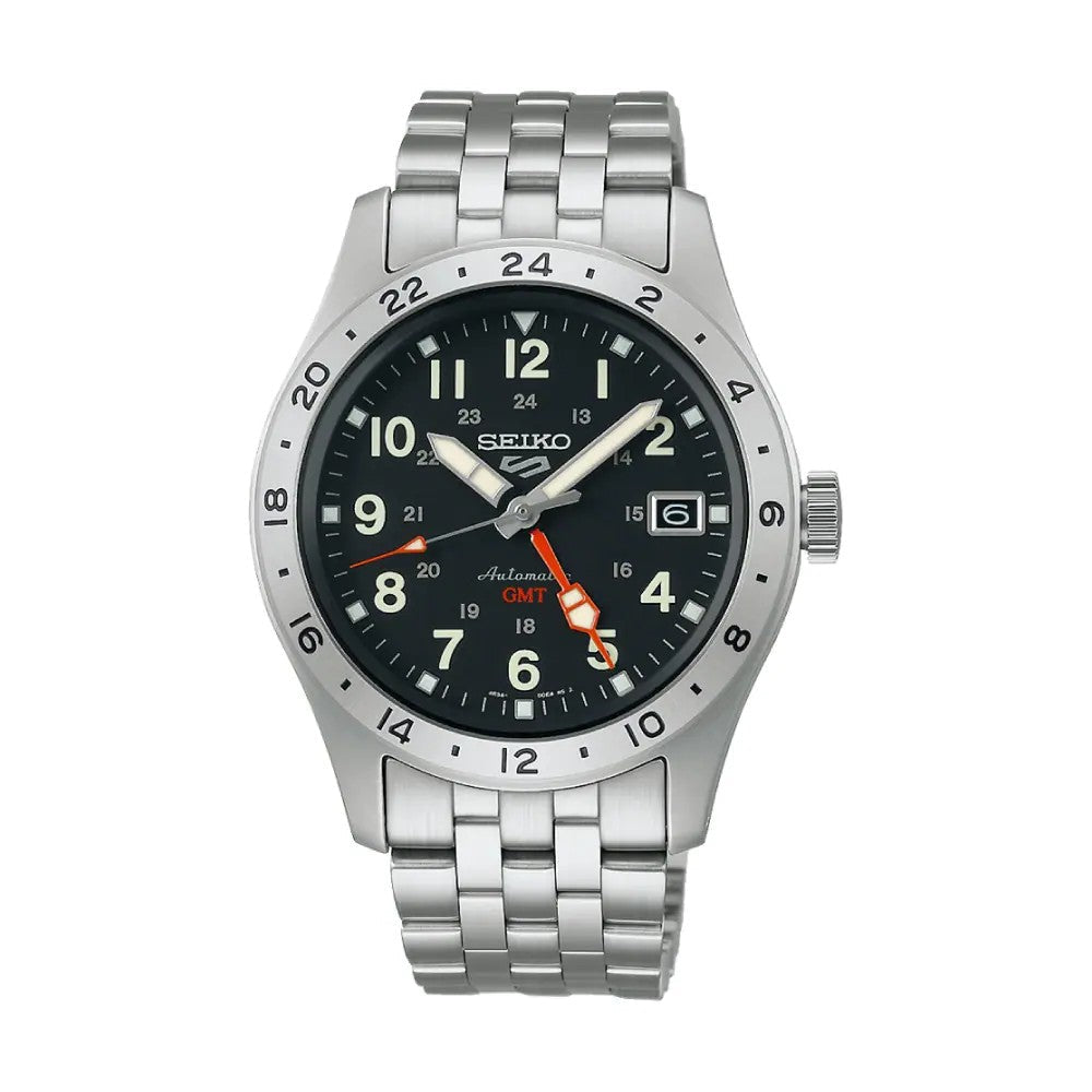 Seiko (ไซโก) นาฬิกาข้อมือ 5 Sports GMT Field Watch รุ่น SSK023K ระบบอัตโนมัติ ขนาดตัวเรือน 39.40 มม.