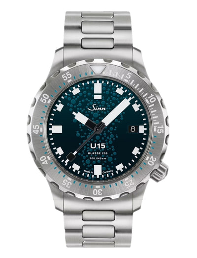 [Pre-Order] Sinn (ซินน์) นาฬิกาดำน้ำ รุ่น U15 สายสเตนเลสสตีล ขนาดตัวเรือน 41 มม. (1025.010) Limited Edition
