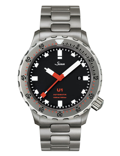 Sinn (ซินน์) นาฬิกาดำน้ำ U1 สายสแตนเลสสตีล ขนาดตัวเรือน 44 มม. (U1)