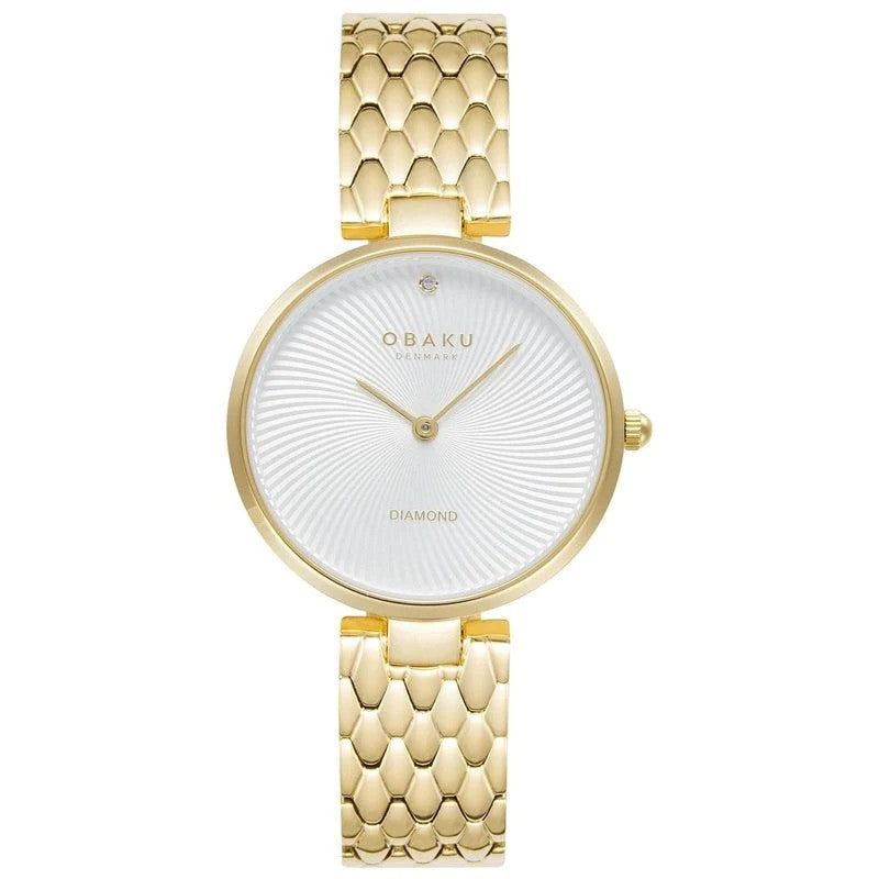 Obaku (โอบากุ) นาฬิกาผู้หญิง Diamant ระบบควอตซ์ สายสแตนเลสสตีล ขนาดตัวเรือน 32 มม. (V256LXGISG)