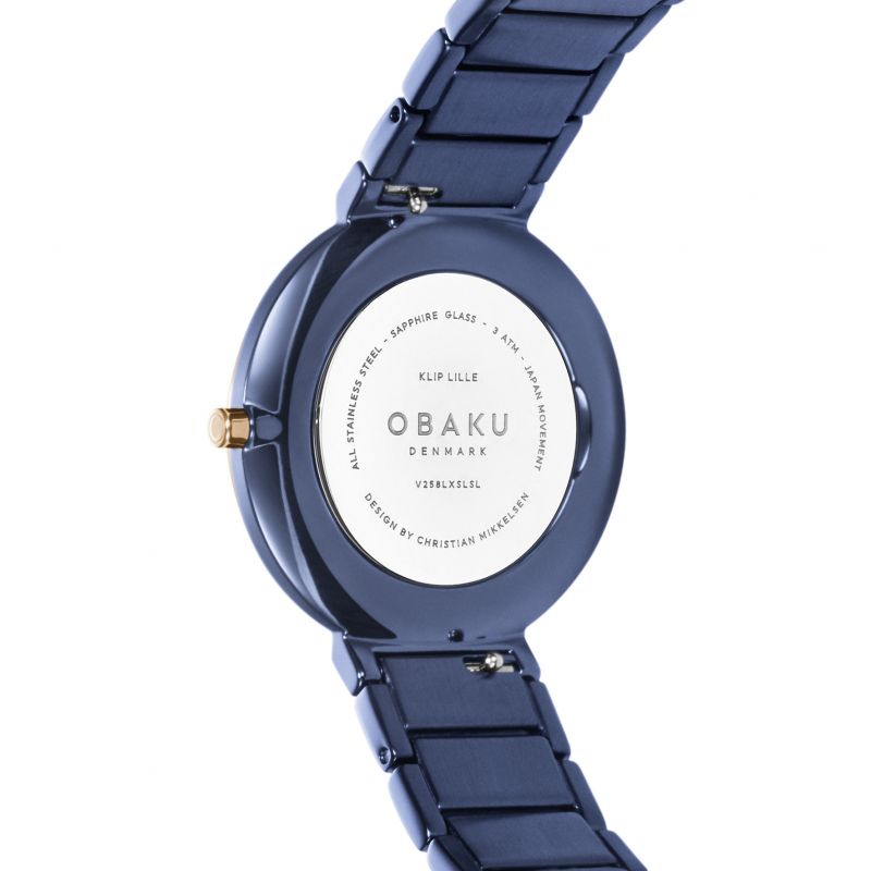 Obaku (โอบากุ) นาฬิกาผู้หญิง Klip Lille ระบบควอตซ์ สายสแตนเลสสตีล ขนาดตัวเรือน 34 มม. (V258LXSLSL)