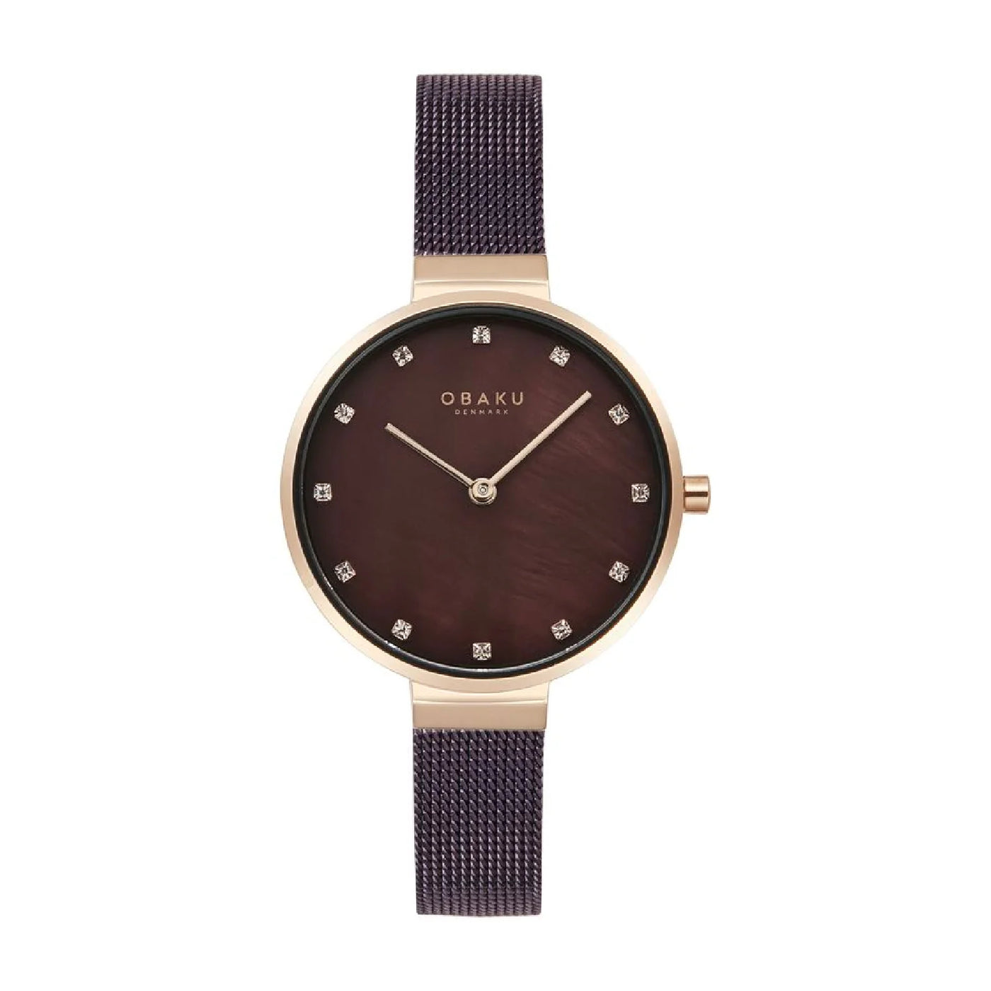 Obaku (โอบากุ) นาฬิกาผู้หญิง Reloj ระบบควอตซ์ สายถักสแตนเลสสตีล ขนาดตัวเรือน 30 มม. (V287LXGWMG-R/V287LXVNMN-R)