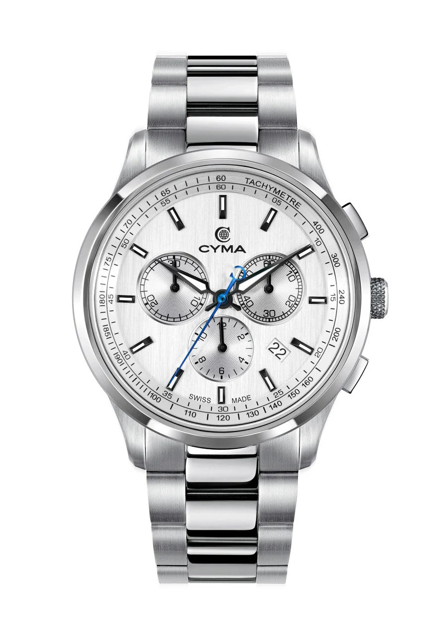 CYMA (ไซมา) นาฬิกาข้อมือ Champion Collection ระบบออโตเมติก สายสเตนเลสสตีล ขนาดตัวเรือน 42 มม. (W02-00812-008)
