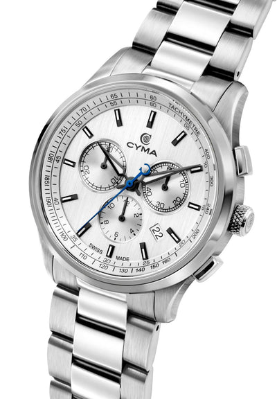 CYMA (ไซมา) นาฬิกาข้อมือ Champion Collection ระบบออโตเมติก สายสเตนเลสสตีล ขนาดตัวเรือน 42 มม. (W02-00812-008)