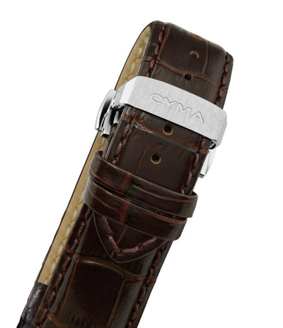 CYMA (ไซมา) นาฬิกาข้อมือ Champion Collection ระบบออโตเมติก สายหนัง ขนาดตัวเรือน 42 มม. (W02-00812-011)