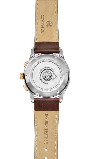 CYMA (ไซมา) นาฬิกาข้อมือ Champion Collection ระบบออโตเมติก สายหนัง ขนาดตัวเรือน 42 มม. (W02-00812-013)