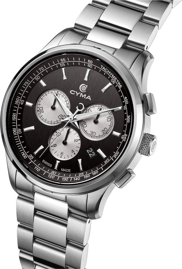 CYMA (ไซมา) นาฬิกาข้อมือ Champion Collection ระบบออโตเมติก สายสเตนเลสสตีล ขนาดตัวเรือน 42 มม. (W02-00812-020)
