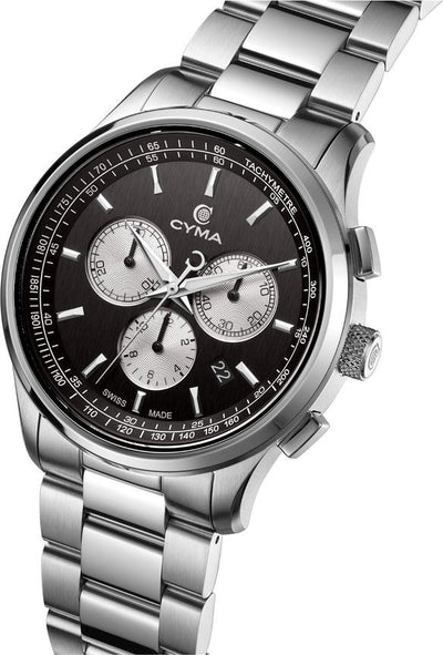 CYMA (ไซมา) นาฬิกาข้อมือ Champion Collection ระบบออโตเมติก สายสเตนเลสสตีล ขนาดตัวเรือน 42 มม. (W02-00812-020)