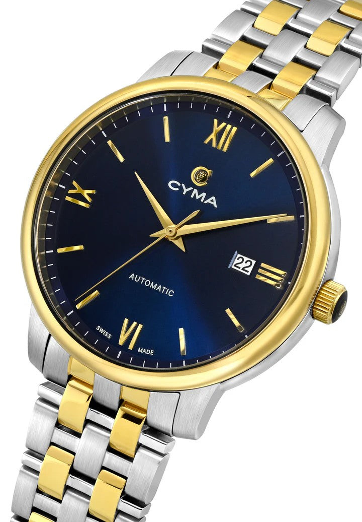 CYMA (ไซมา) นาฬิกาข้อมือ Europa ระบบออโตเมติก สายสแตนเลสสตีล ขนาดตัวเรือน 43 มม. (W02-00816-004)