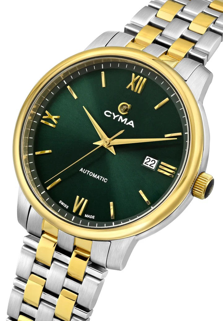 CYMA (ไซมา) นาฬิกาข้อมือ Europa ระบบออโตเมติก สายสแตนเลสสตีล ขนาดตัวเรือน 43 มม. (W02-00816-005)