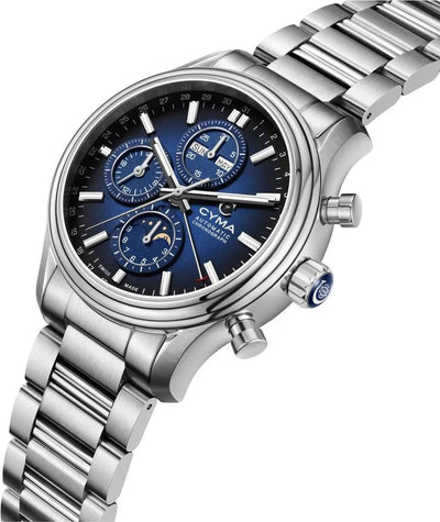 CYMA (ไซมา) นาฬิกาข้อมือ Grand Maestro The Chess Collection ระบบออโตเมติก สายสเตนเลสสตีล ขนาดตัวเรือน 43.5 มม. (W02-00818-001)