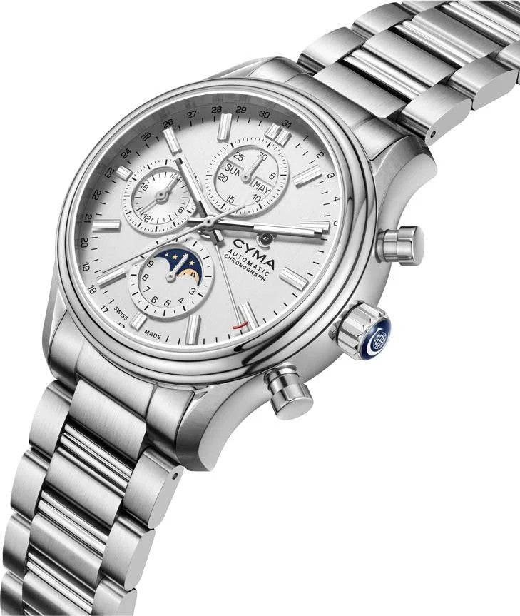 CYMA (ไซมา) นาฬิกาข้อมือ Grand Maestro The Chess Collection ระบบออโตเมติก สายสเตนเลสสตีล ขนาดตัวเรือน 43.5 มม. (W02-00818-003)