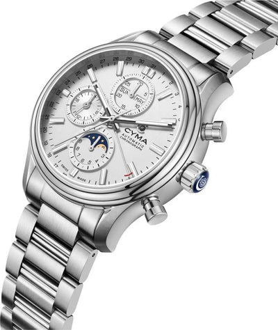 CYMA (ไซมา) นาฬิกาข้อมือ Grand Maestro The Chess Collection ระบบออโตเมติก สายสเตนเลสสตีล ขนาดตัวเรือน 43.5 มม. (W02-00818-003)