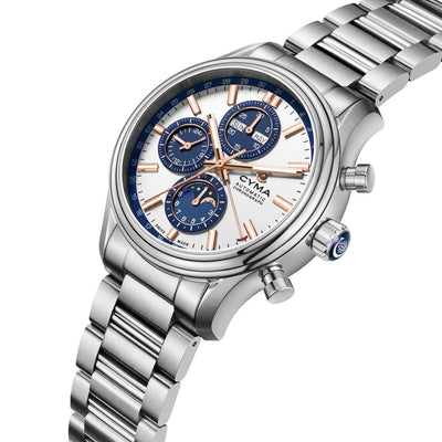 CYMA (ไซมา) นาฬิกาข้อมือ Grand Maestro The Chess Limited Edition ระบบออโตเมติก สายสเตนเลสสตีล ขนาดตัวเรือน 43.5 มม. (W02-00818-005)