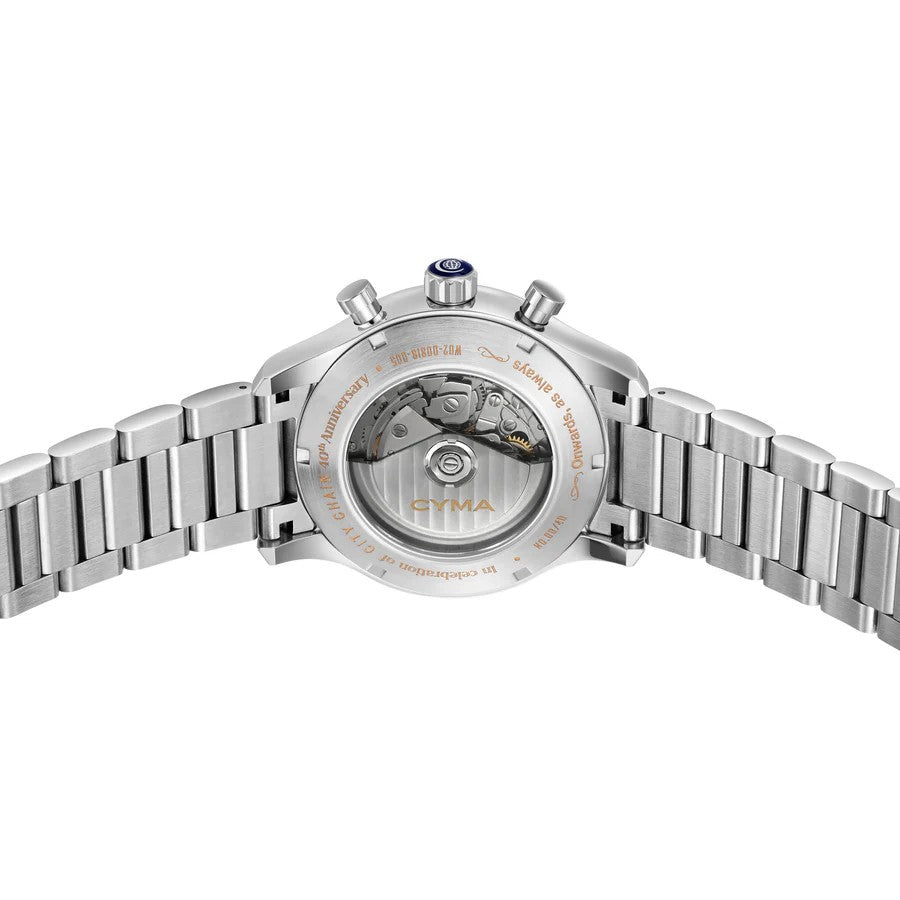 CYMA (ไซมา) นาฬิกาข้อมือ Grand Maestro The Chess Limited Edition ระบบออโตเมติก สายสเตนเลสสตีล ขนาดตัวเรือน 43.5 มม. (W02-00818-005)