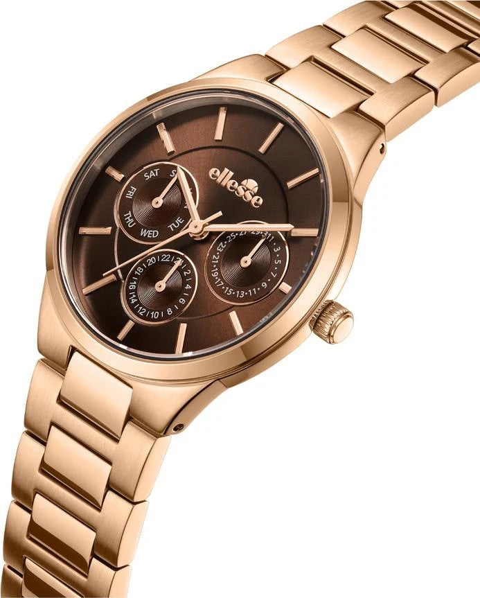 Ellesse (เอลเลส) นาฬิกาผู้หญิง Aria มัลติฟังก์ชัน ระบบควอตซ์ สายสเตนเลสสตีล ขนาดตัวเรือน 34 มม. (W03-00856-005)