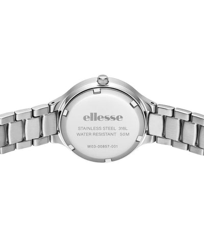 Ellesse (เอลเลส) นาฬิกาผู้หญิง Luna 3 เข็ม ระบบควอตซ์ สายสเตนเลสสตีล ขนาดตัวเรือน 30 มม. (W03-00857-001)