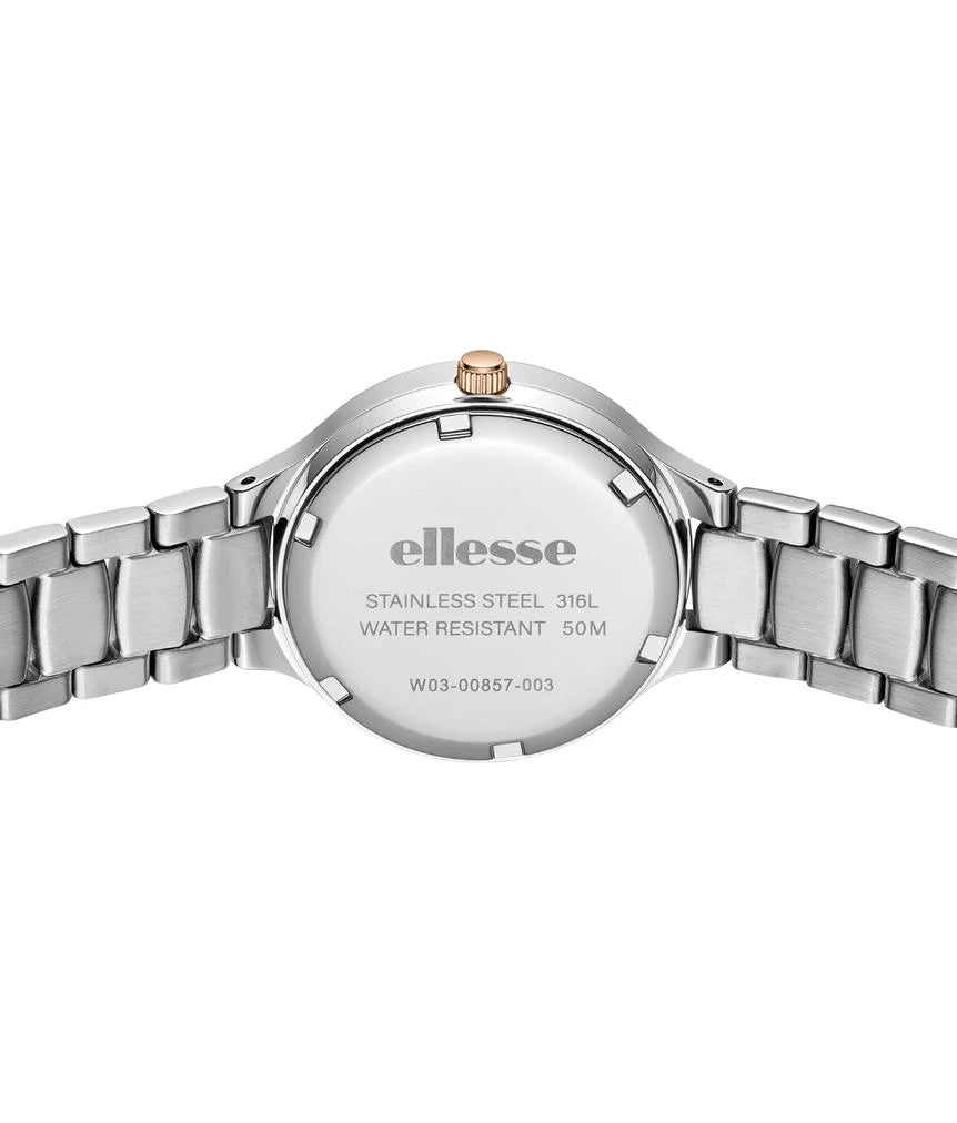 Ellesse (เอลเลส) นาฬิกาผู้หญิง Luna 3 เข็ม ระบบควอตซ์ สายสเตนเลสสตีล ขนาดตัวเรือน 30 มม. (W03-00857-003)