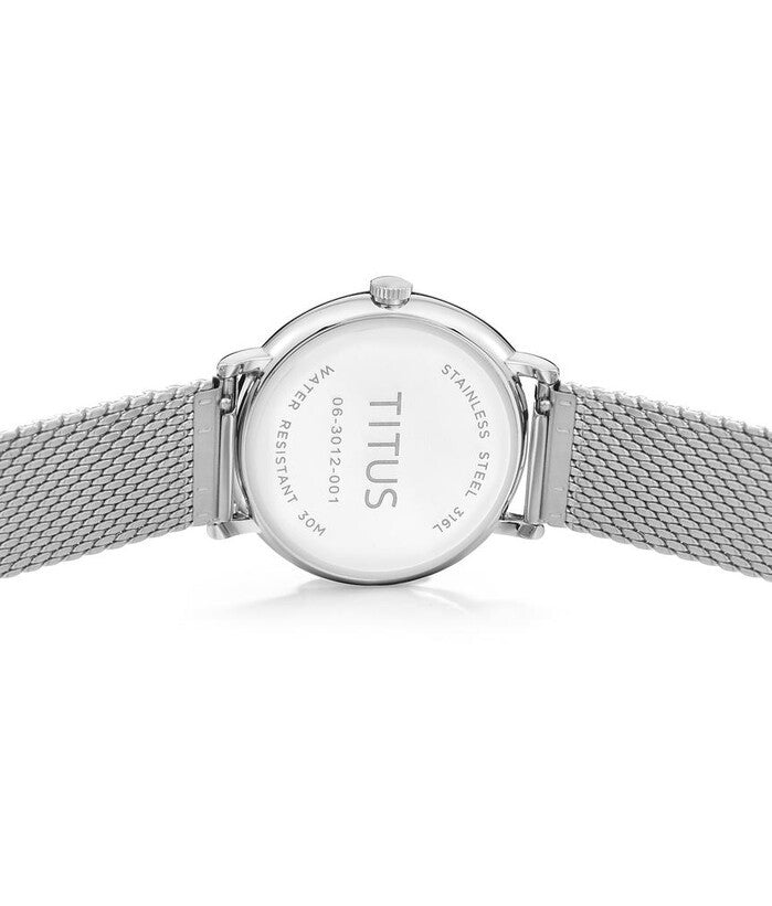 Solvil et Titus (โซวิล เอ ติตัส) นาฬิกาข้อมือ Nordic Tale 3 เข็ม ระบบควอตซ์ สายถักสแตนเลสสตีลและหนัง (W06-03012-001)