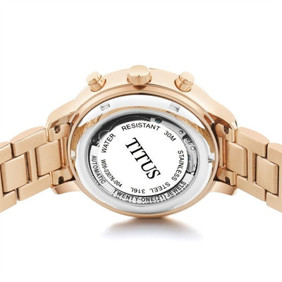 Solvil et Titus (โซวิล เอ ติตัส) นาฬิกาผู้หญิง Fashionista มัลติฟังก์ชัน ระบบออโตเมติก สายสแตนเลสสตีล (W06-03076-004)