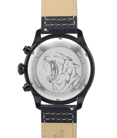 Solvil et Titus (โซวิล เอ ติตัส) นาฬิกาผู้ชาย Saber โครโนกราฟ ระบบควอตซ์ สายหนัง (W06-03082-022)