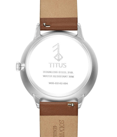 Solvil et Titus (โซวิล เอ ติตัส) นาฬิกาผู้ชาย Nordic Tale มัลติฟังก์ชัน ระบบควอตซ์ สายหนัง (W06-03142-004)