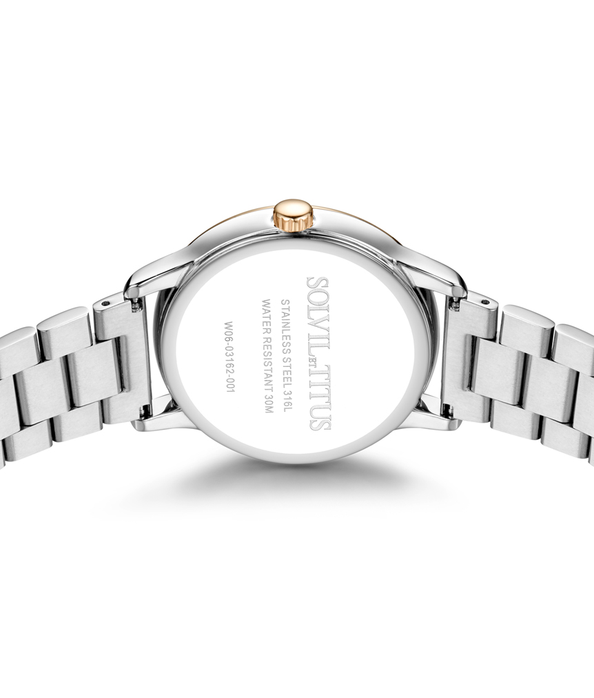 Solvil et Titus (โซวิล เอ ติตัส) นาฬิกาผู้หญิง Fashionista มัลติฟังก์ชัน ระบบควอตซ์ สายสแตนเลสสตีล (W06-03162-001)