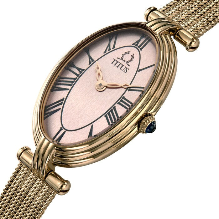 Solvil et Titus (โซวิล เอ ติตัส) นาฬิกาผู้หญิง Once 2 เข็ม ระบบควอตซ์ สายถักสแตนเลสสตีล (W06-03207-013)
