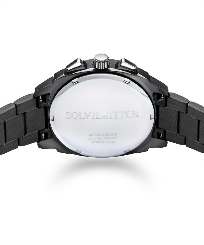 Solvil et Titus (โซวิล เอ ติตัส) นาฬิกาผู้ชาย Modernist โครโนกราฟ ระบบควอตซ์ สายสแตนเลสสตีล (W06-03214-010)